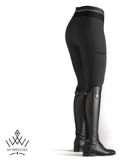 Pikeur Gia Grip Athleisure Ladies Breeches Ladies Breeches My Breeches | Pikeur Black 32/UK18”/USA20”