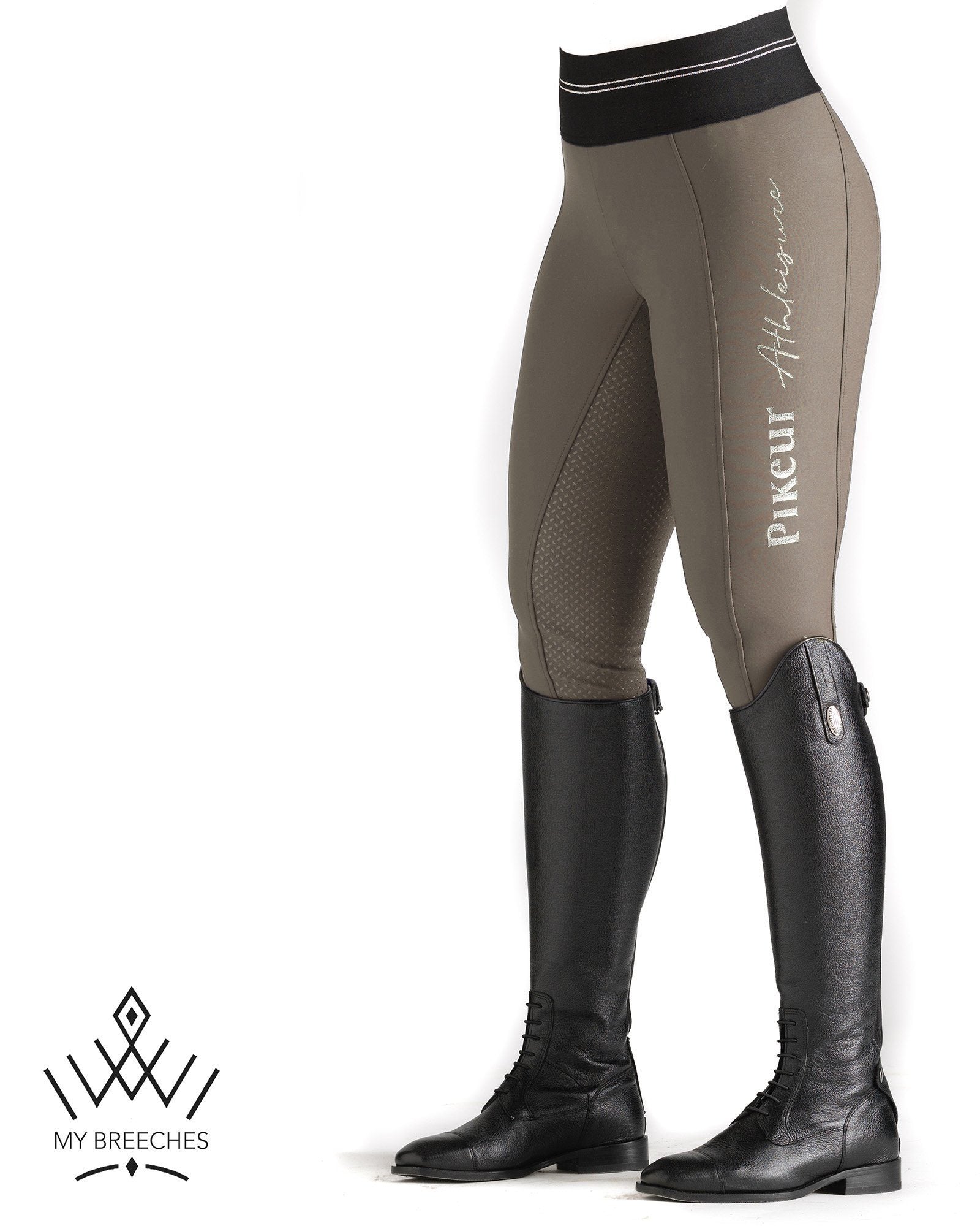 Pikeur Gia Grip Athleisure Ladies Breeches Ladies Breeches My Breeches | Pikeur Taupe 84/UK28&quot;long/USA30&quot;long